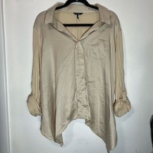 Daisy Fuentes Beige Long Sleeve Blouse